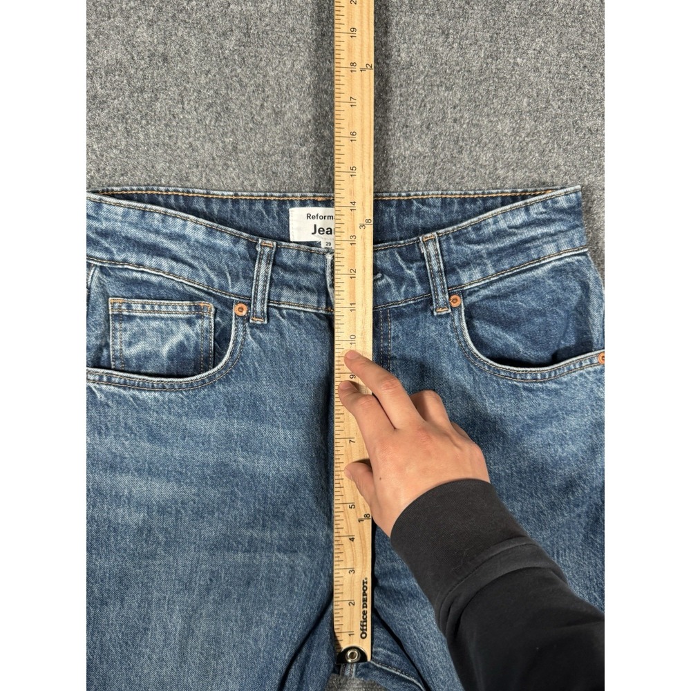 Reformation Jeans‎ Womens 29 Blue High Rise Wide Leg Denim Cotton Stretch EUC - Picture 12 of 15